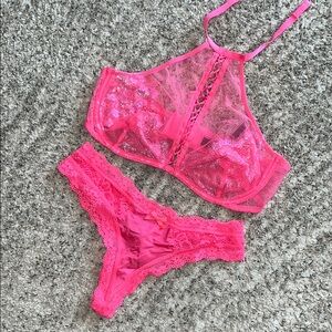 Victorias secret bra and thong panty set